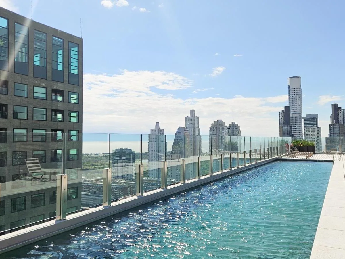Studio with balcony and amenities