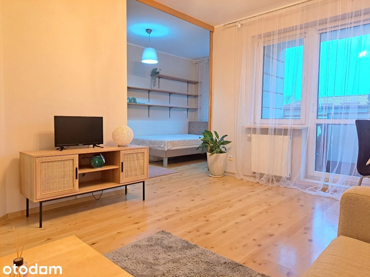 Parter 2 pokoje z balkonem