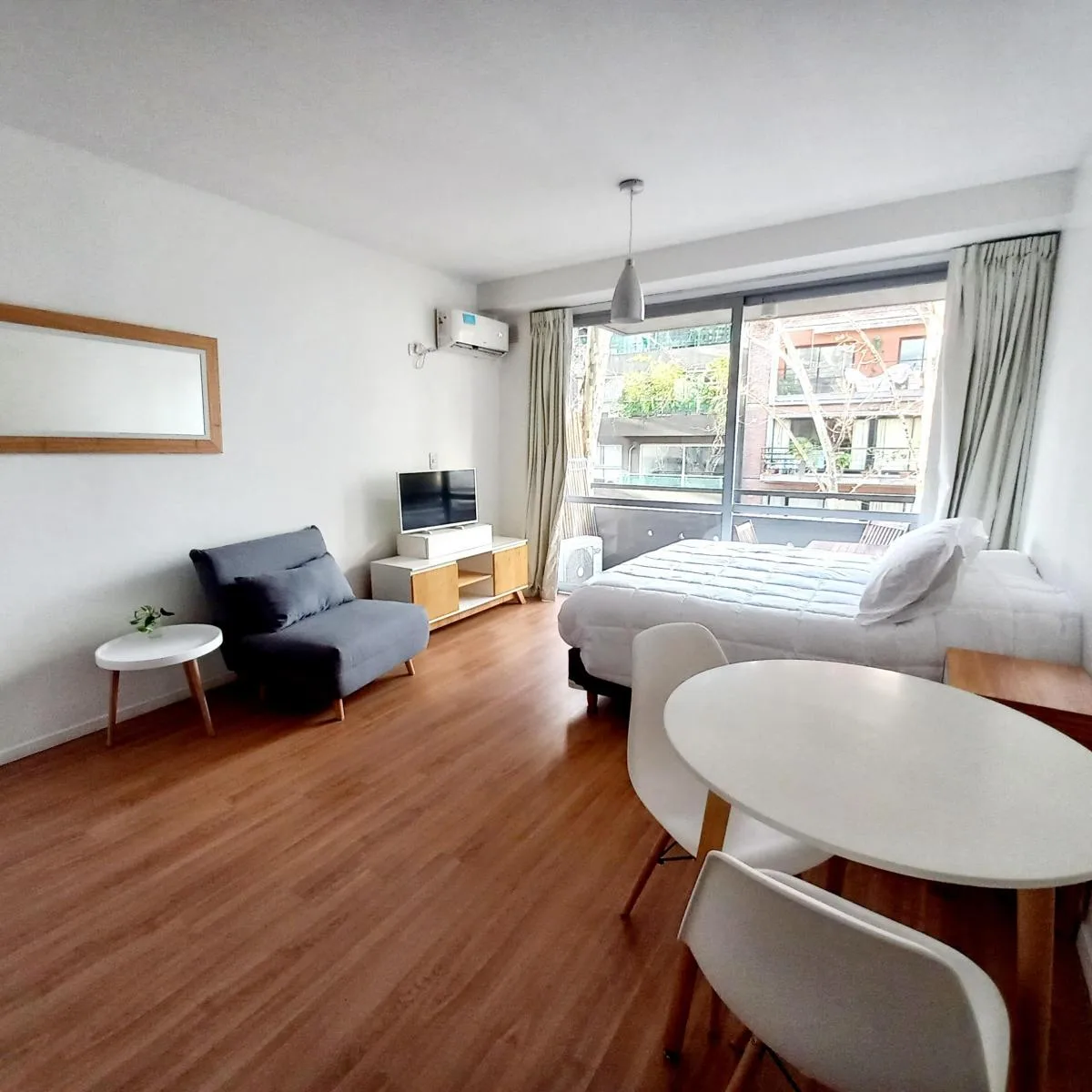 Furnished studio with balcony